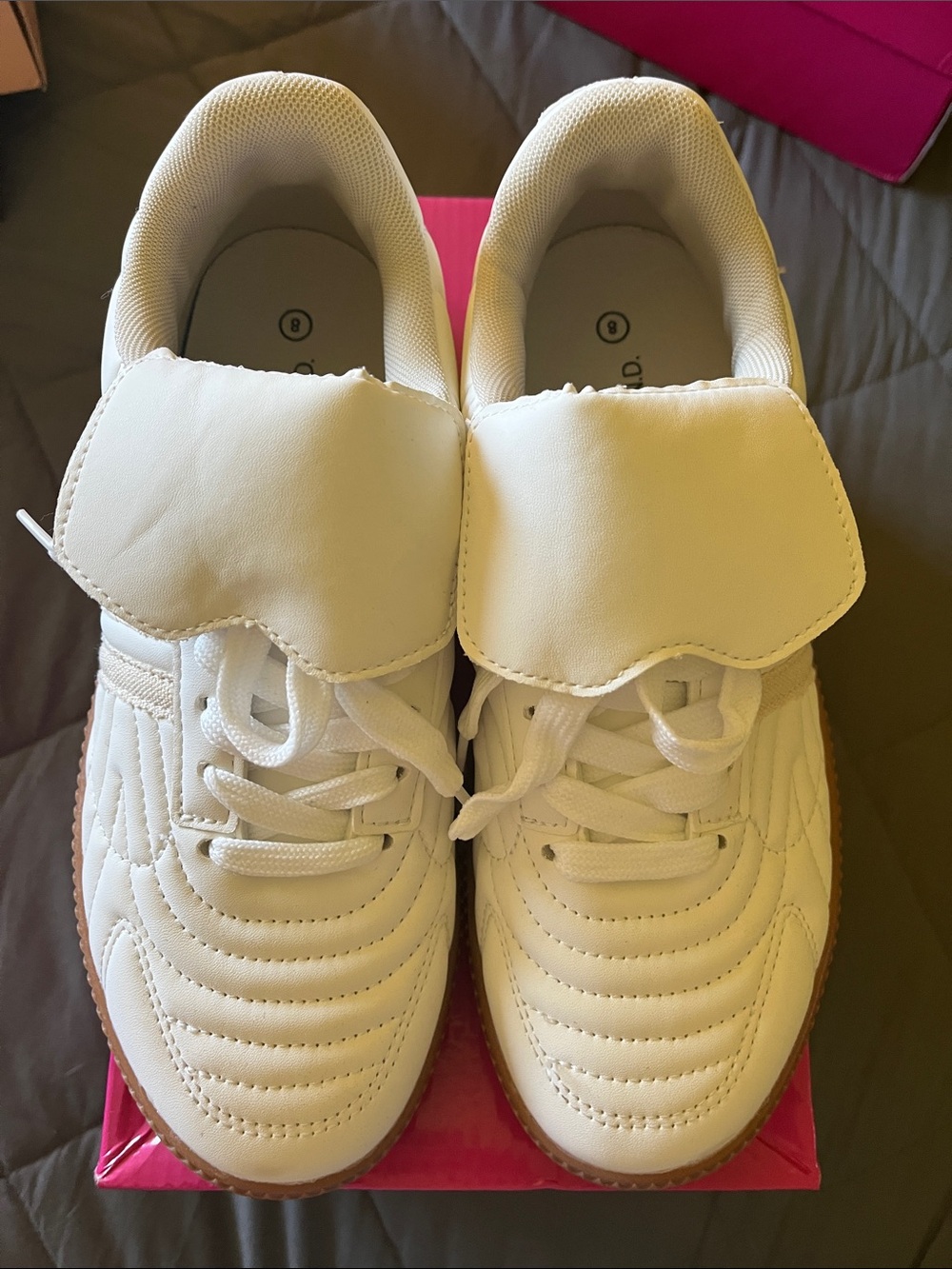 Women’s White Athletic Sneakers  size 8